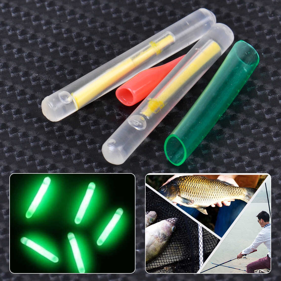 Glow Sticks Sea Coarse Carp Fishing Float Fluorescent Rod Tip Night Fish Lights eBay