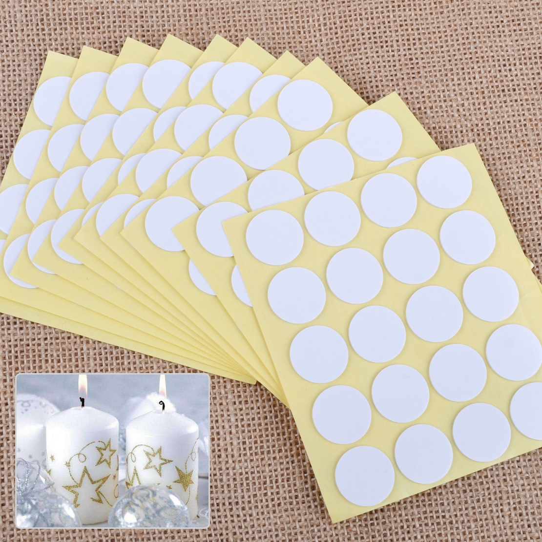 200pcs Wick Stickers Glue Dots for Candle Making Paste Balloon 20mm Diameter 