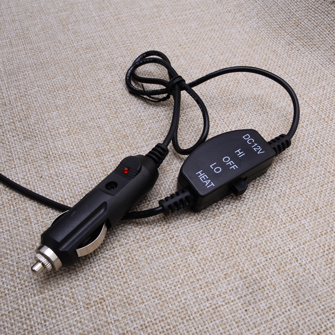 12V Cigarette Lighter Car Heater Heating Seat Cover Pad Heated Cushion Black zb - Picture 5 of 5