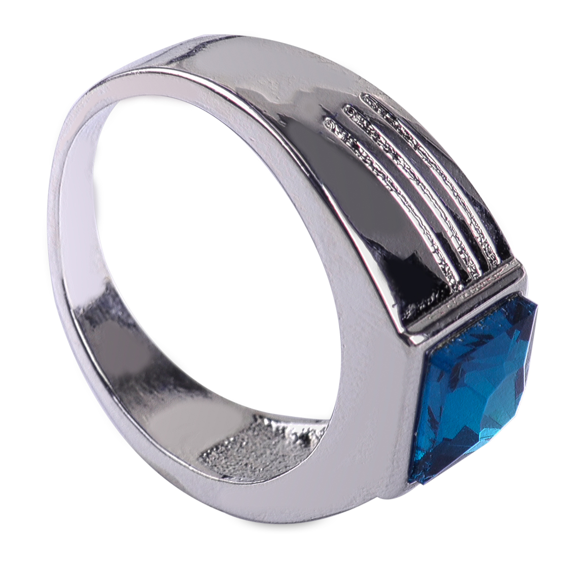 Balu Saphir Herren Ringe Silberring Hochzeit Sapphire Ring Schmuck 17.5-20.5mm 