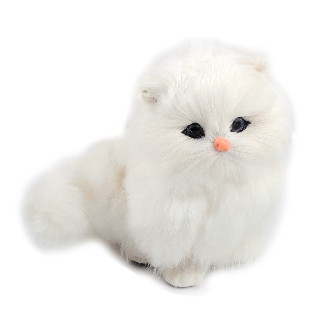 Lovely Simulation Doll Lifelike Cat Plush Toy Animal Sound Decor Gifts 