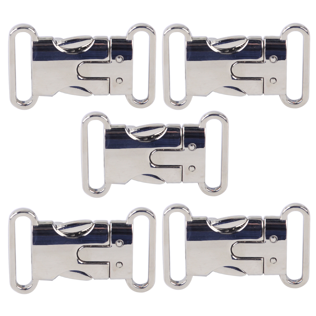 5pcs Metal Side Release Buckles Clips For Bags Straps Hiking Paracord Bracelet 