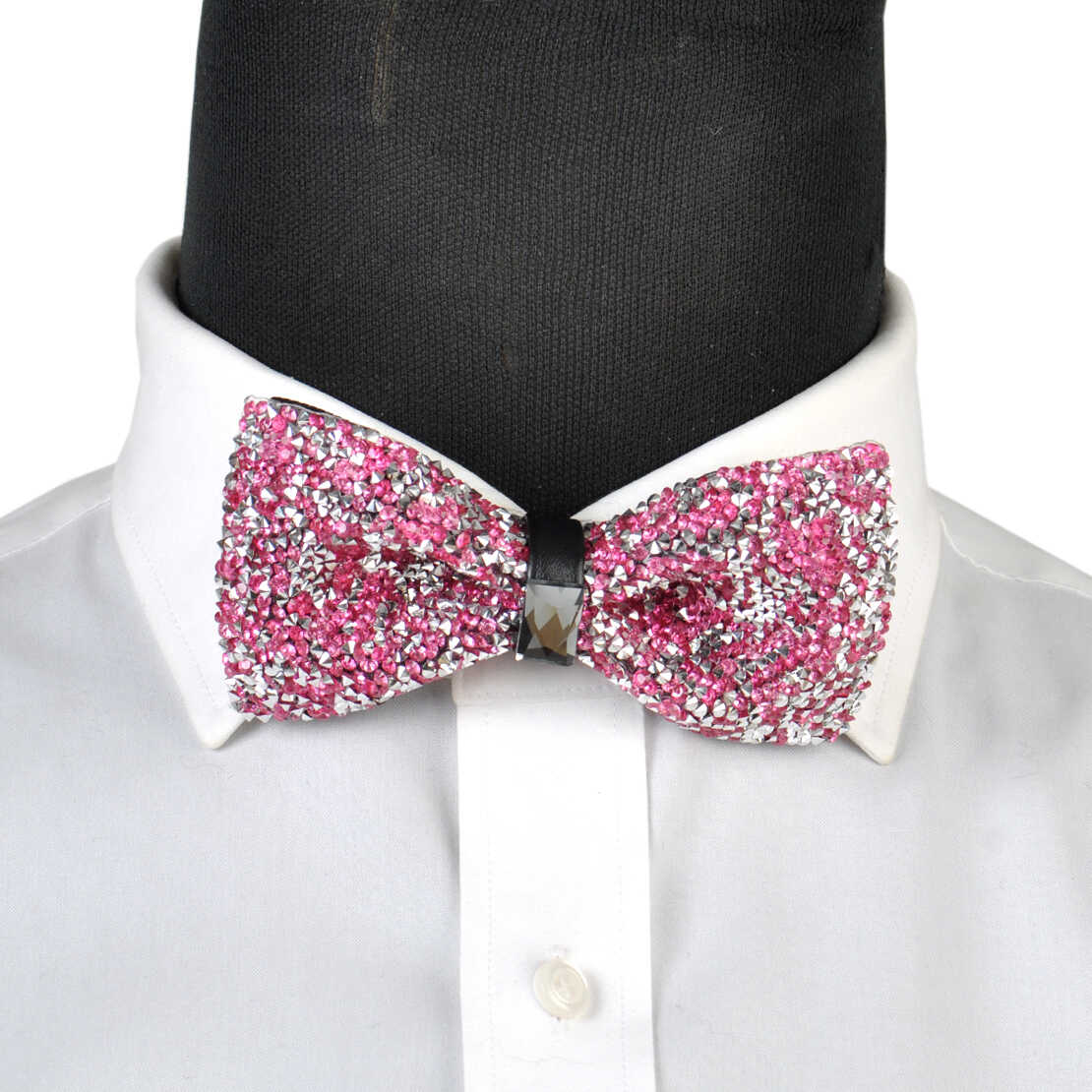 Q Brand Crystal Rhinestone BowTie Pink Black Adjustable Statement $_12.JPG?set_id=880000500F main image 4