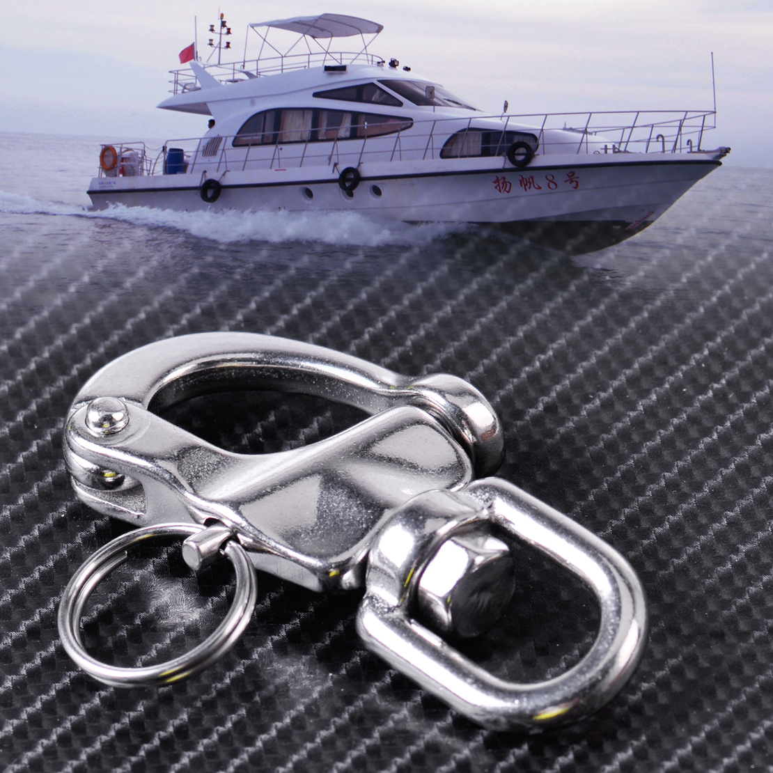 304 Stainless Steel Snap Shackle with Small Swivel Bail Marine Boat Hardware