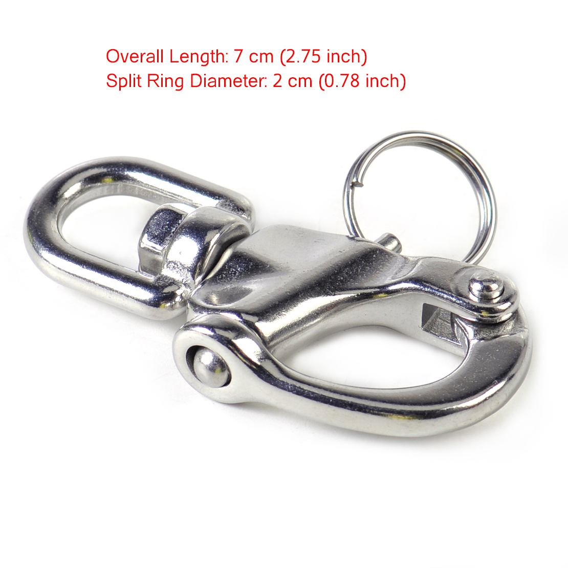 304 Stainless Steel Snap Shackle with Small Swivel Bail Marine Boat Hardware