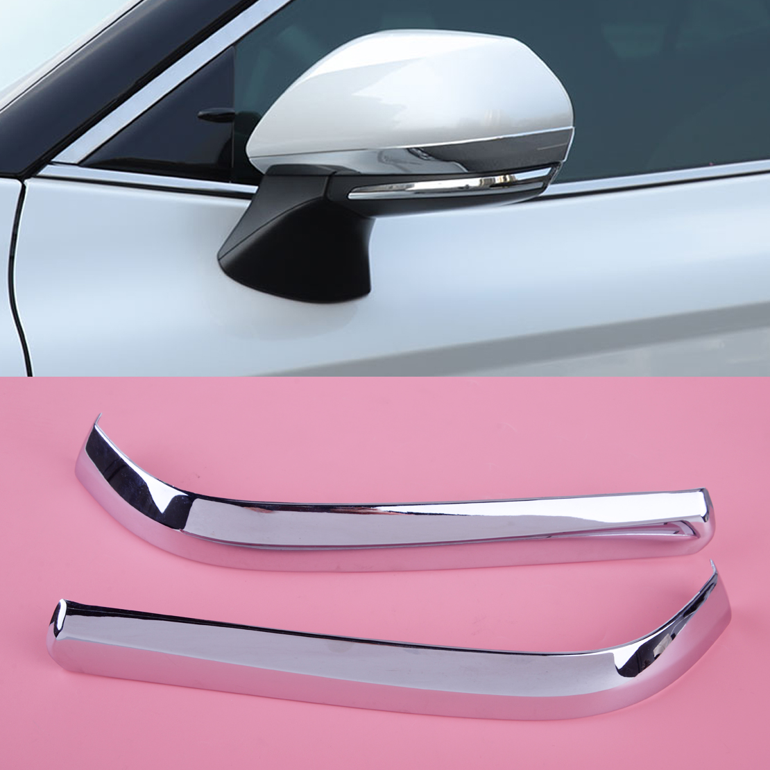 ABS Chrome Side Door Mirror Stripe Cover Trim 2pcs  For TOYOTA CAMRY 2018