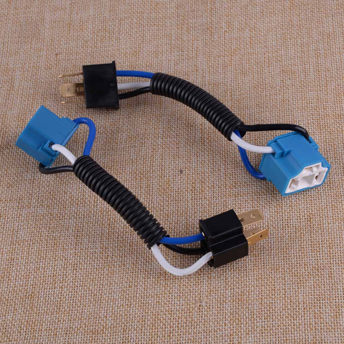 H4 Ceramic Wire Wiring Headlight Harness Socket Connector Adaptor Plug
