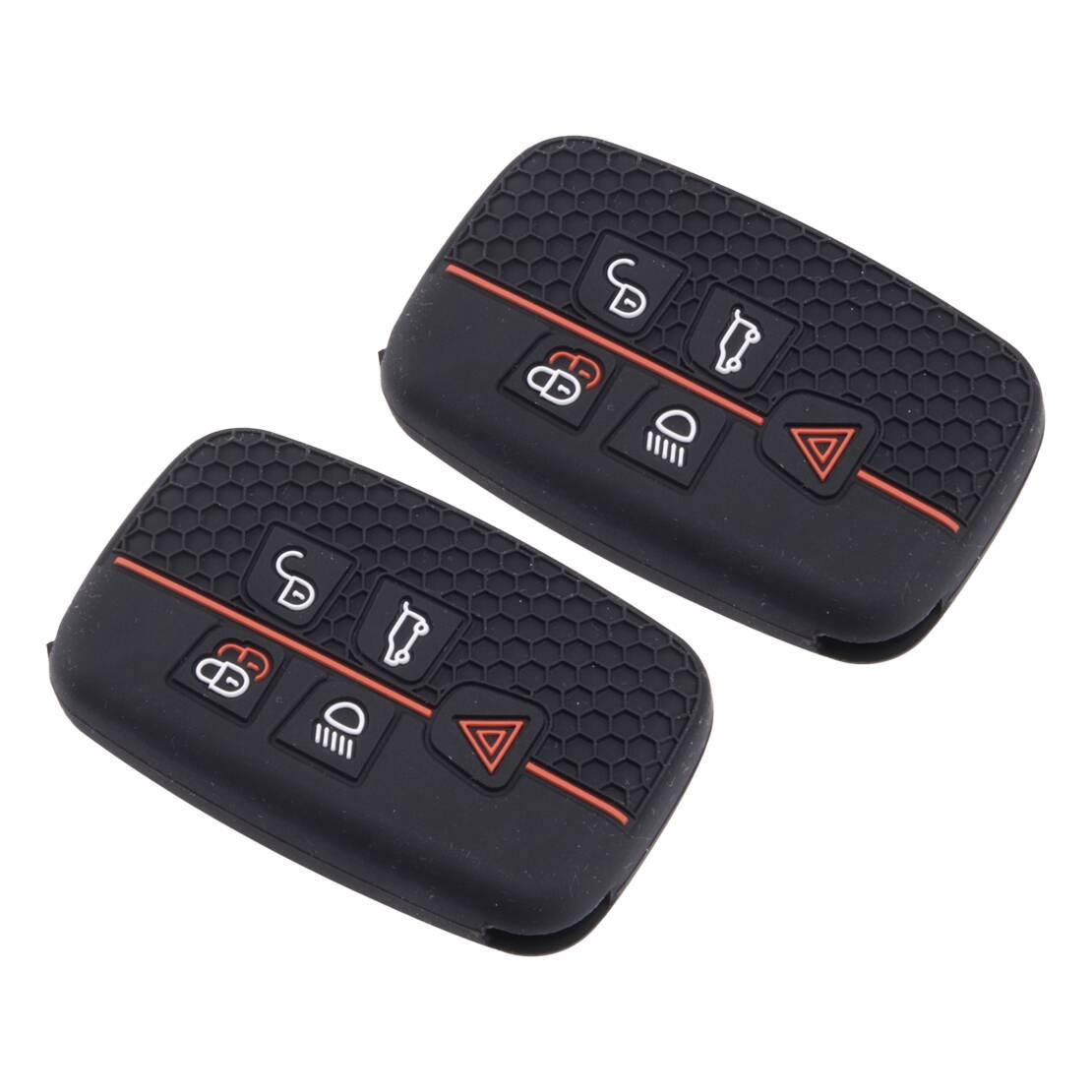 Red Carbon Fiber Remote Key Fob Cover For Land Rover Range Rover Jaguar T45cf - View #4