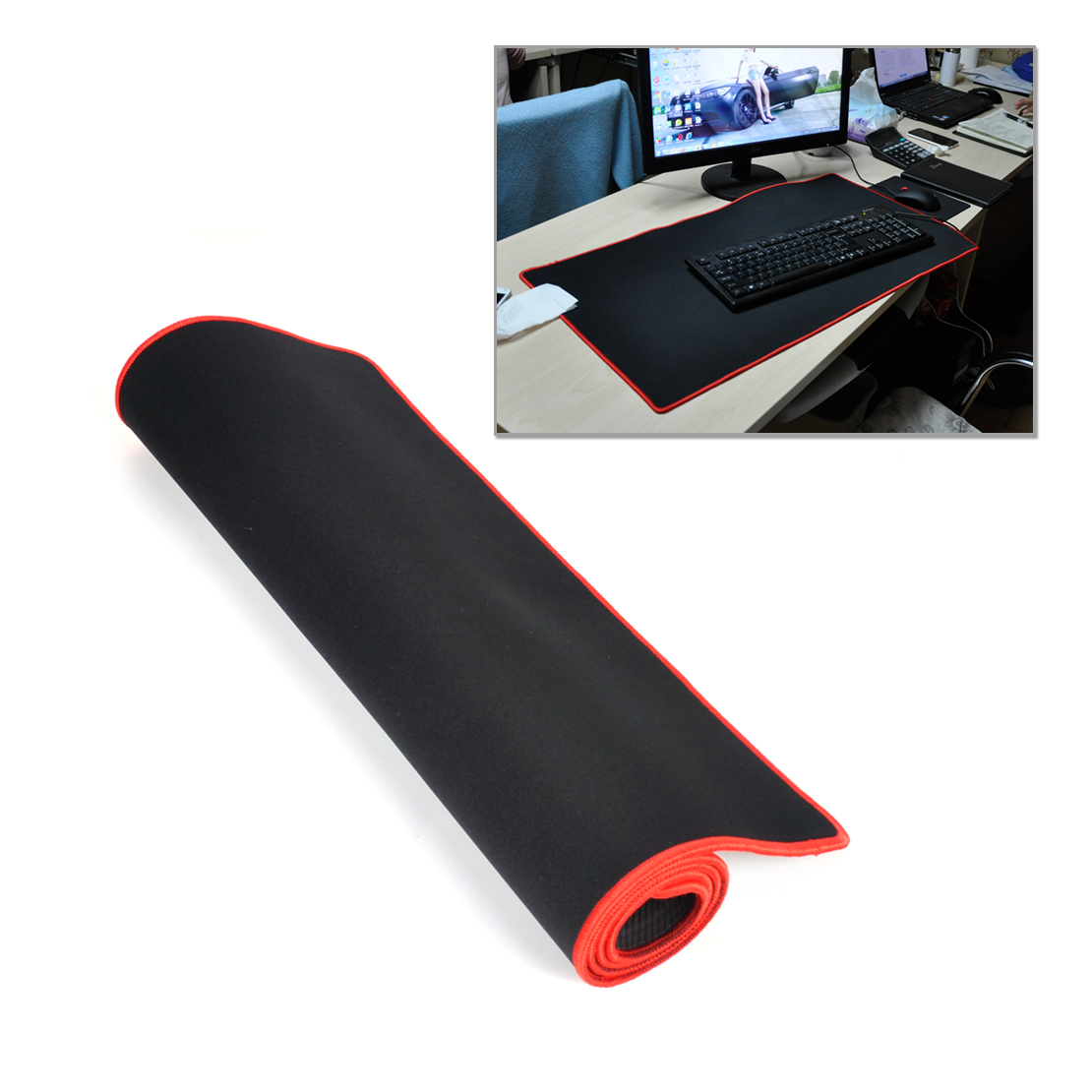 750x400mm Extra Large Size Gaming Mouse, Large Desk Mat With Edge Protector