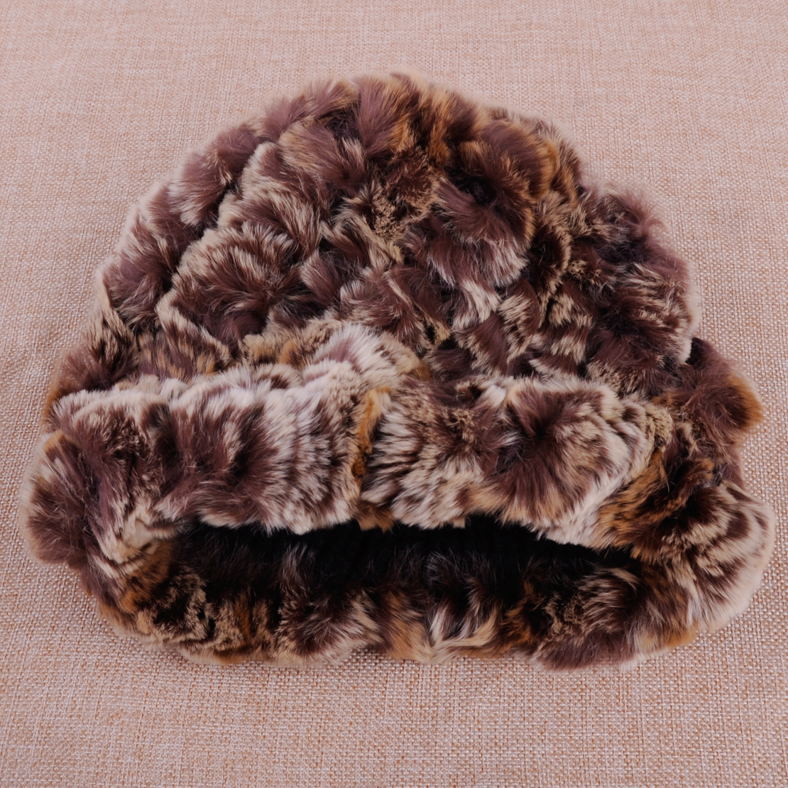 Russian Cossack Style Women Rabbit Fur Cap Winter Warm Luxury Knit ...